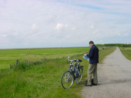 fietsen door de polder